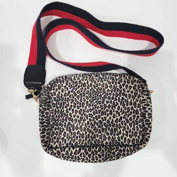 Clare V. Midi Sac Leopard Print Leather Crossbody bag - Picture 2 of 8